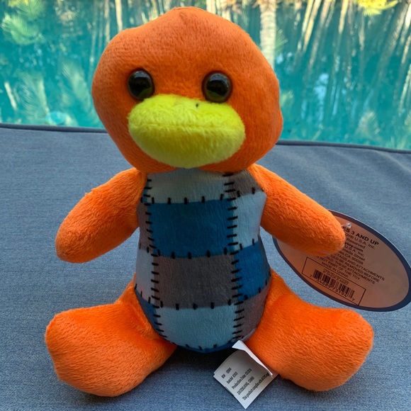 KellyToy 8" Orange Duck Stuffed Animal (Gift with Purchase) - Picture 1 of 9